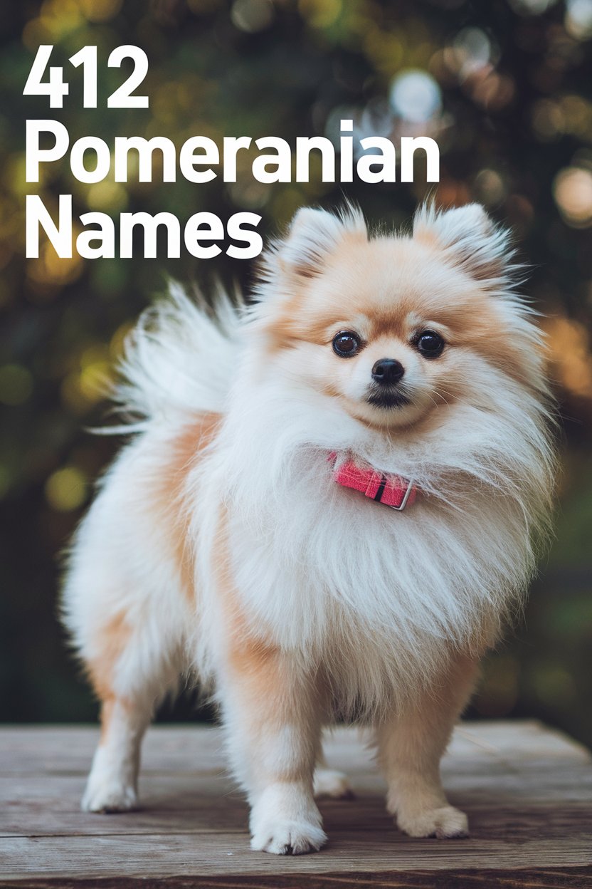 Pomeranian dog with 412 Pomeranian Names