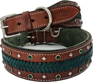 luxury leather dog collar
