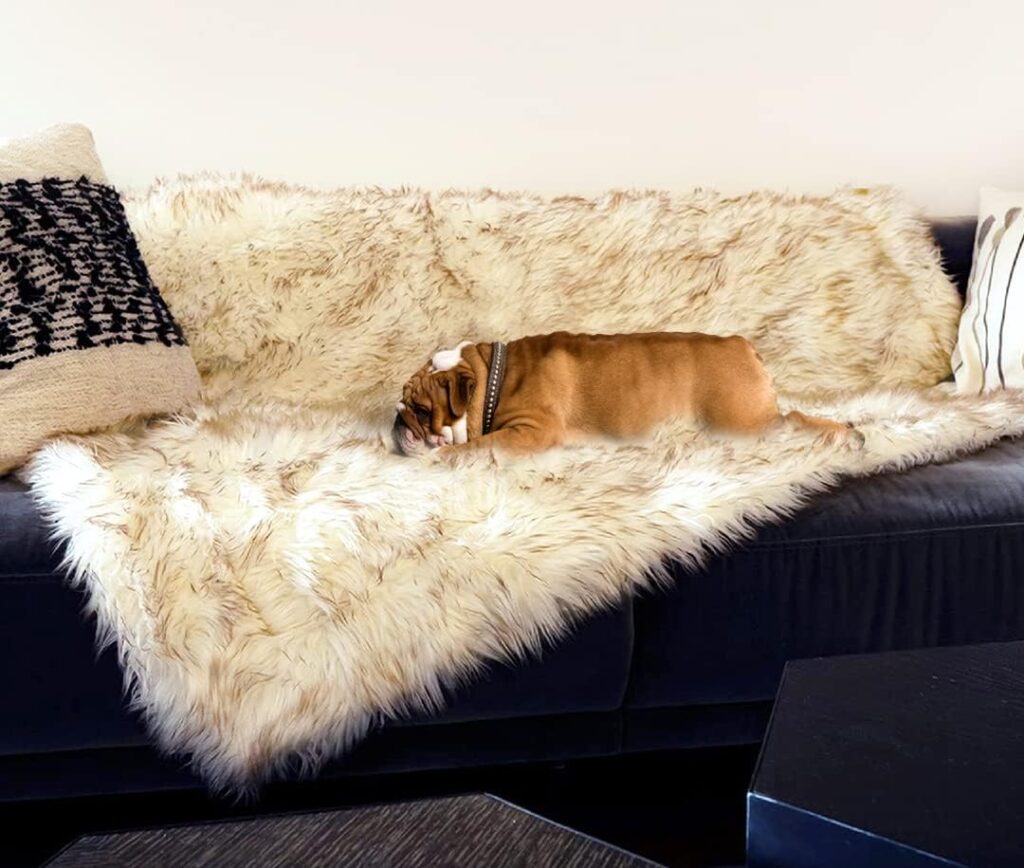 waterproof faux fur dog blanket