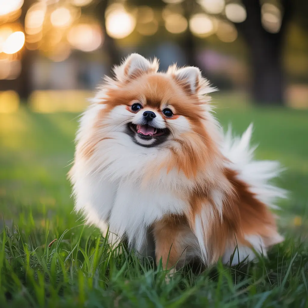 Stunning Photograph of the Monthly Cost of Owning a Pomeranian: The Honest Number on a sunny day without added text or words.
